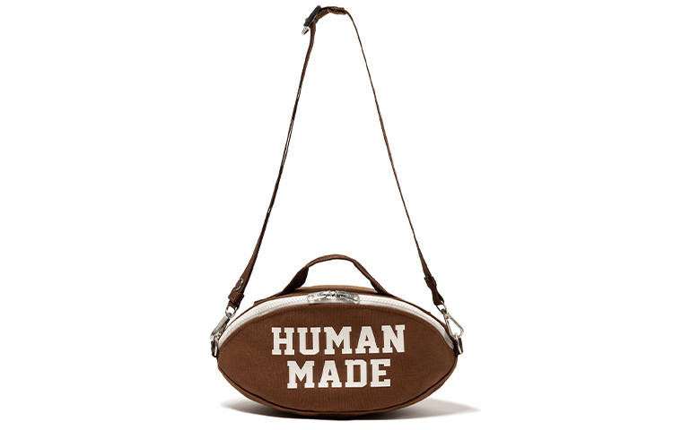 HUMAN MADE Cotton Crossbody Bag, Shoulder Bag Unisex Brown