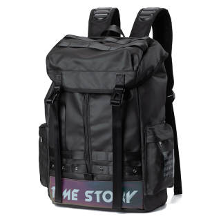 LOVERPUSS Polyester Backpack Large Unisex Iridescent Gray