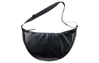UNIQLO Polyurethane Polyester Shoulder Bag, Crossbody Bag Regular Unisex Black