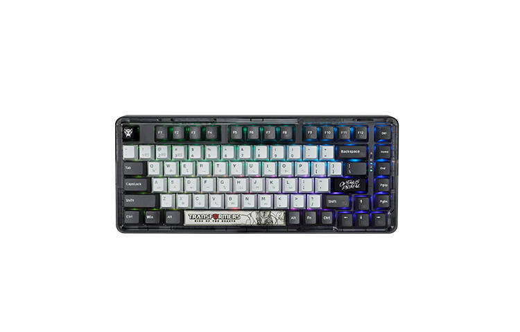 ThundeRobot ThundeRobot K75 Keyboard, Triple Mode Wireless Bluetooth Gasket Hot Swappable, Purple Transparent Mechanical Keyboard