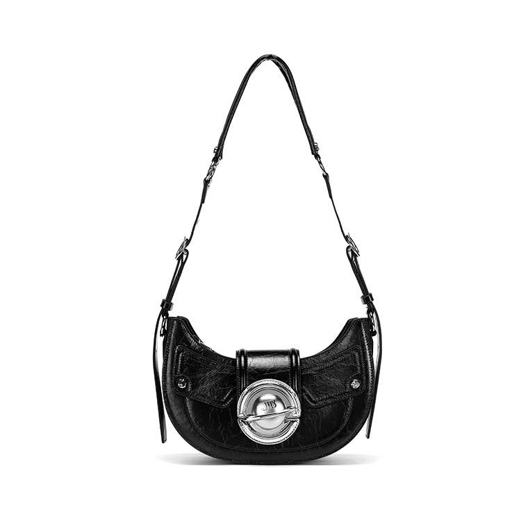 JELLYTOYBOY Cow Leather With PVC Night Star Bag Shoulder Bag Women's Black