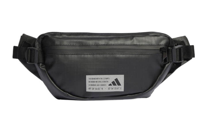 Adidas Adidas Athleisure Polyurethane Crossbody Bag, Fanny Pack Regular Unisex Black