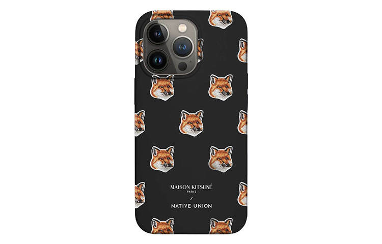 Native Union Maison Kitsune Collaboration, Fox Head Phone Cases IPhone15Pro Trendy Impact resistant Fully Enclosed