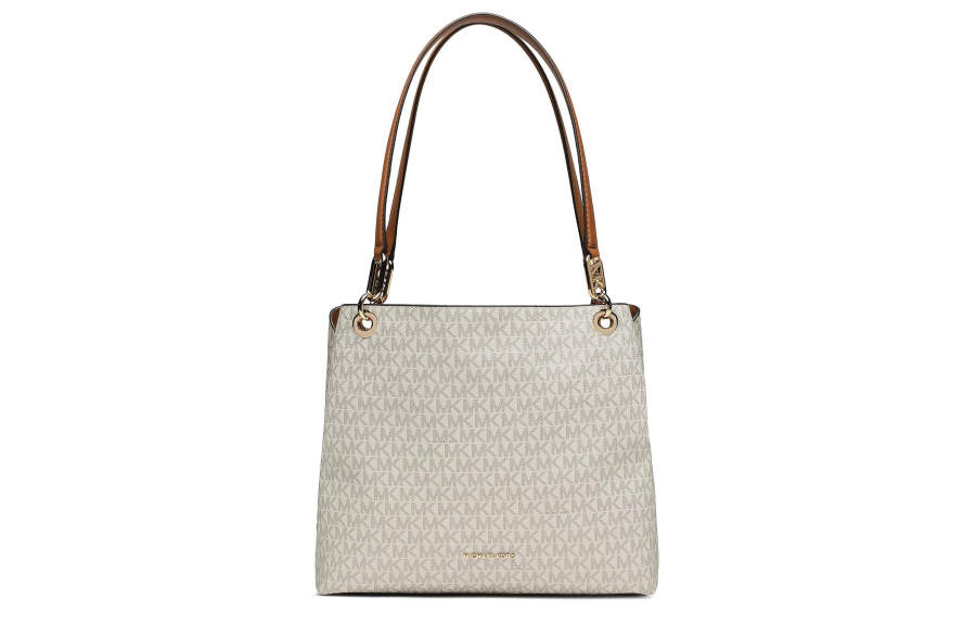 MICHAEL KORS Kensington Leather One Shoulder Handbag Women's Ecru/Oak