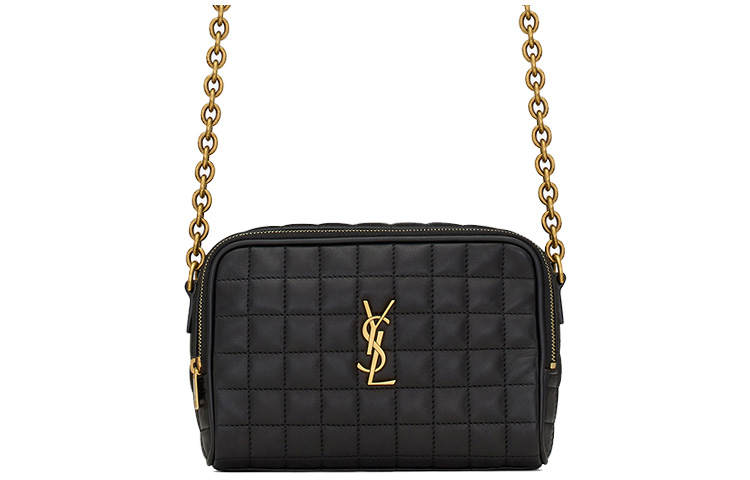 SAINT LAURENT Sheepskin Camera Bag, Shoulder Bag, Crossbody Bag Mini Women's Black