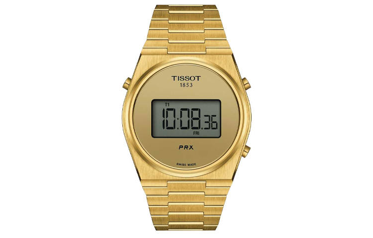 TISSOT PRX Collection Quartz Movement 100m Waterproof Unisex Watch 40mm Gold Dial T137.463.33.020.00