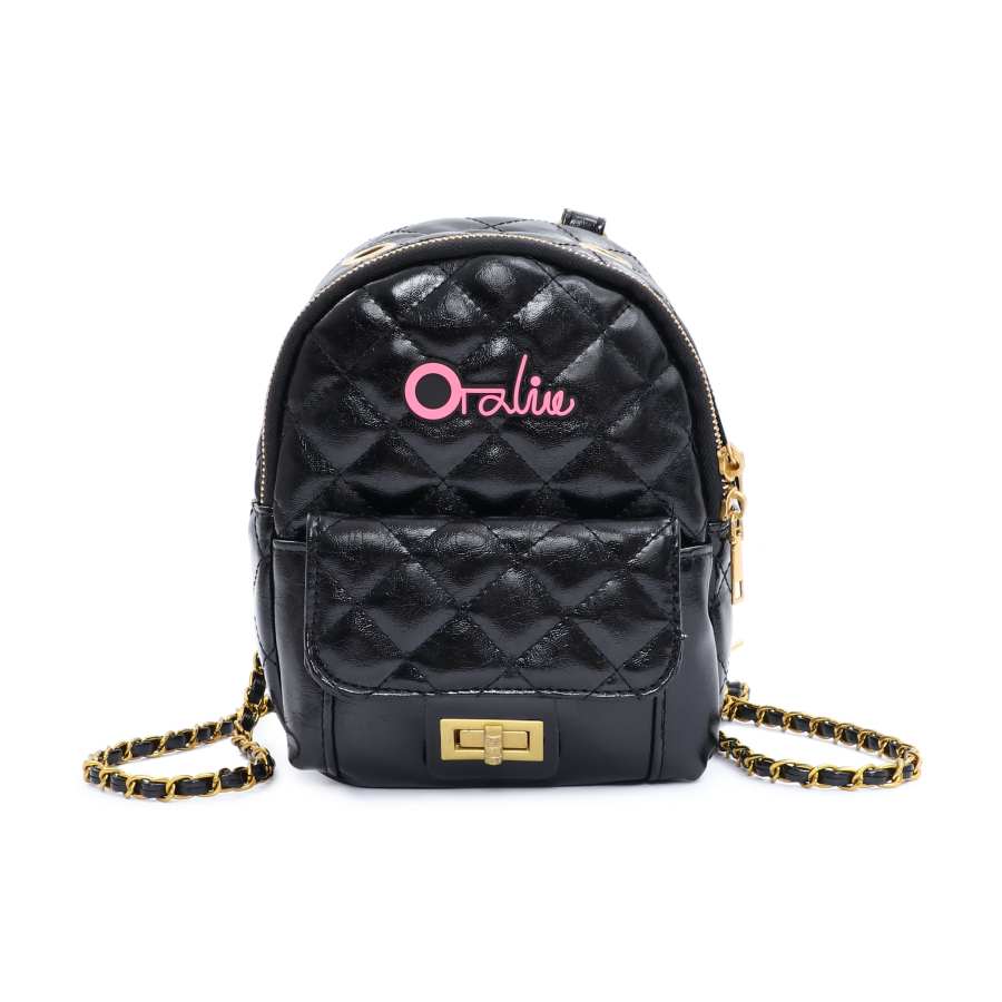 OTA Pu Backpack Small Women's Black/Silver