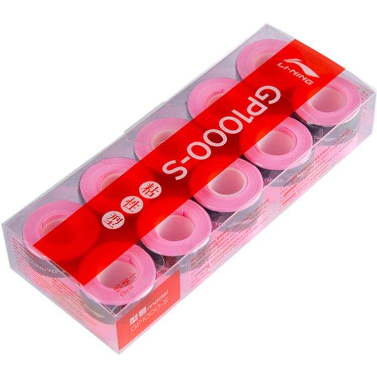 Li-Ning Li Ning Badminton Grip Tapes Polyurethane Thin GP1000 S 10 Pack