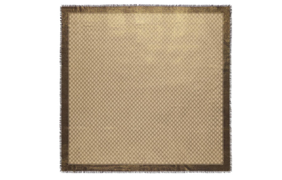 GUCCI GUCCI Shiny Gg Wool Jacquard Shawl