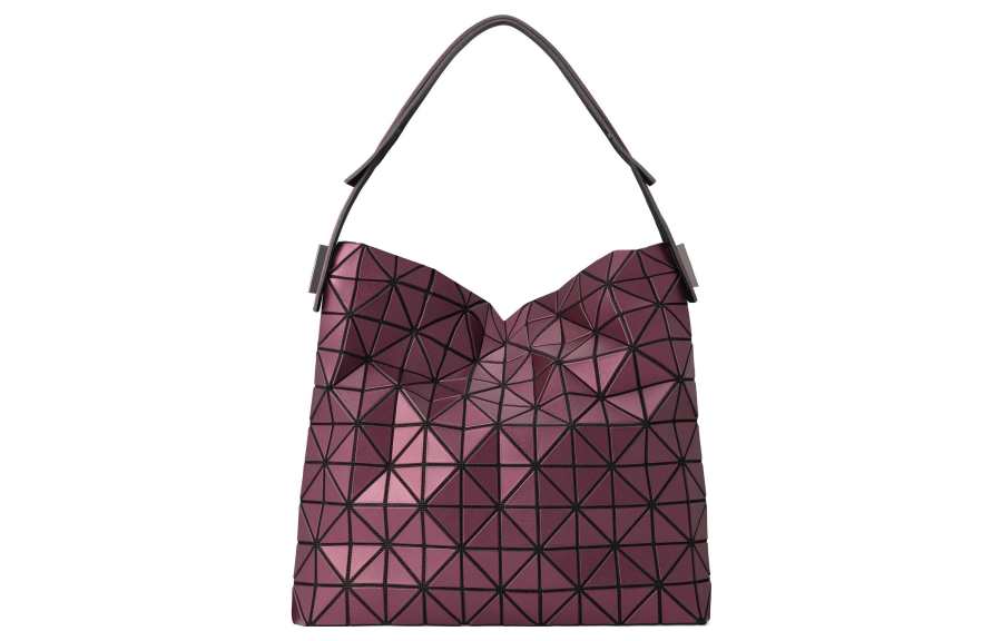 ISSEY MIYAKE Polyvinyl Chloride Resin Tote Shopping Bag Shoulder Bag Women's Bordeaux