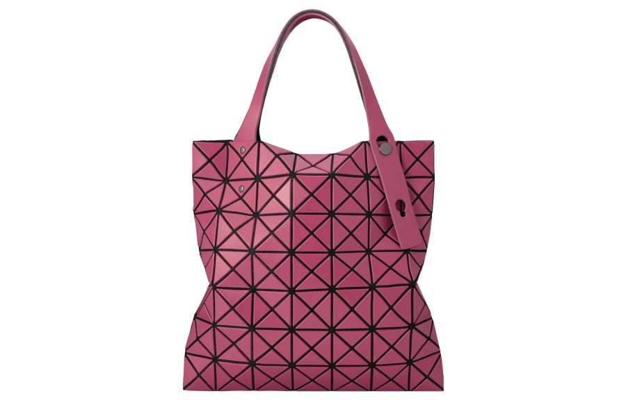 ISSEY MIYAKE Prism Polyvinyl Chloride Resin Tote Bag, Shopping Bag, Handbag Women's Total Crimson Color