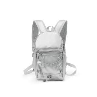 Crying Center Fabric Mountaineering Bag, Picnic Bag, Backpack Women's Silver