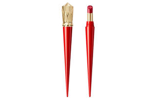 Christian Louboutin CL Slim High Heel Lip Balm Red Tube Lipstick, Water Like Glossy Finish Satin Long lasting Hydration 2G