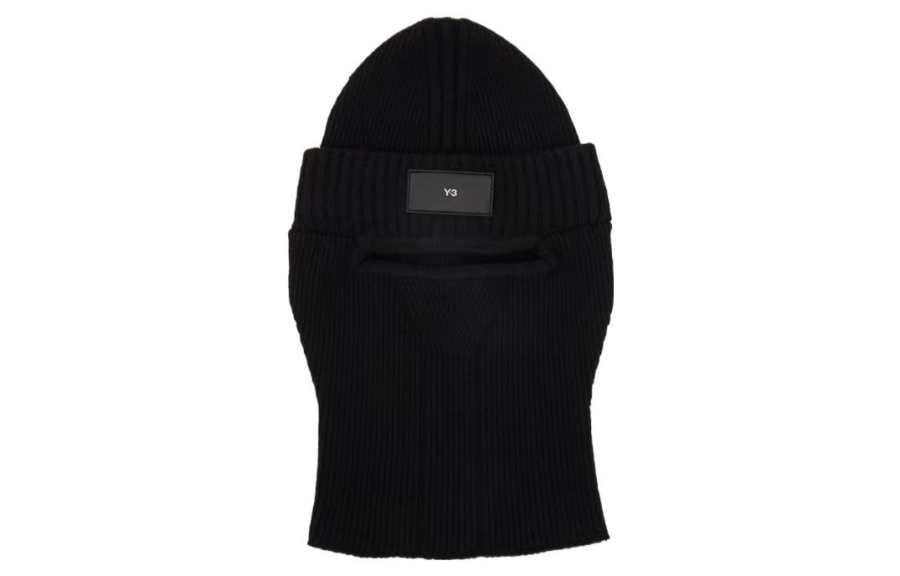 Y-3 Adidas Logo-patch Ribbed-knit Balaclava