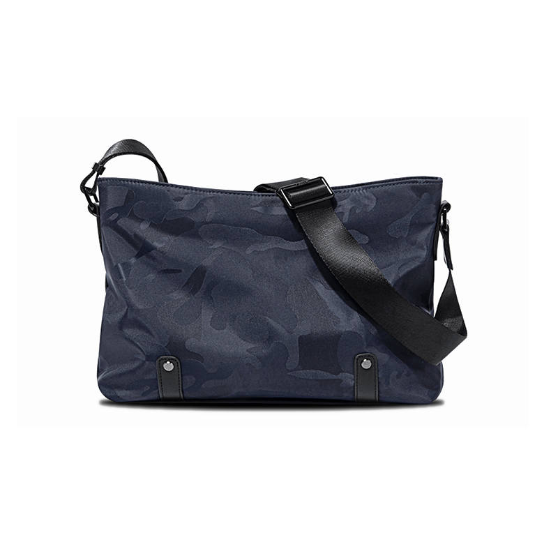BJIAX Nylon Casual Bag, Backpack, Crossbody Bag, Shoulder Bag Regular Unisex Blue/Black Camouflage/Black