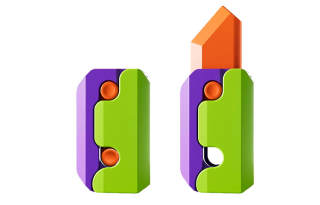 BIG TAYLOR Gravity Carrot Knife Toys