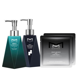 MANFRIEND Morning And Evening Cleaning Facial Cleanser Combination Whitening Removing Blackheads Hydrating Oil Control