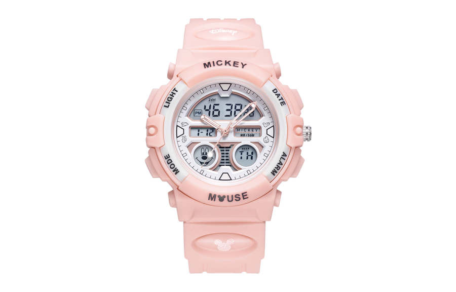 Disney Mickey Series Electronic Movement Silicone Strap Watch Women's Watch White Dial MK 15155P
