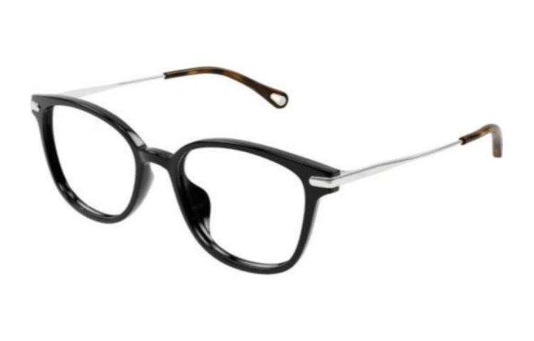 Chloé Chloe Acetate Irregular Shape Eyeglass Frames Men's Black