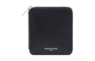 Maison Kitsune Leather Wallet Men's Black