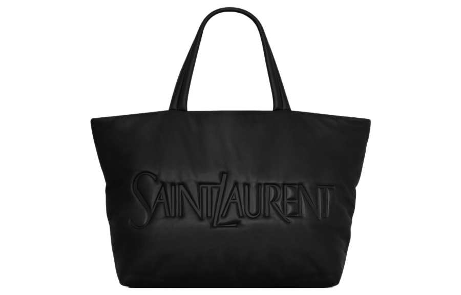 SAINT LAURENT Sheepskin Tote Bag, Shopping Bag, Shoulder Bag, Handbag Regular Men's Black