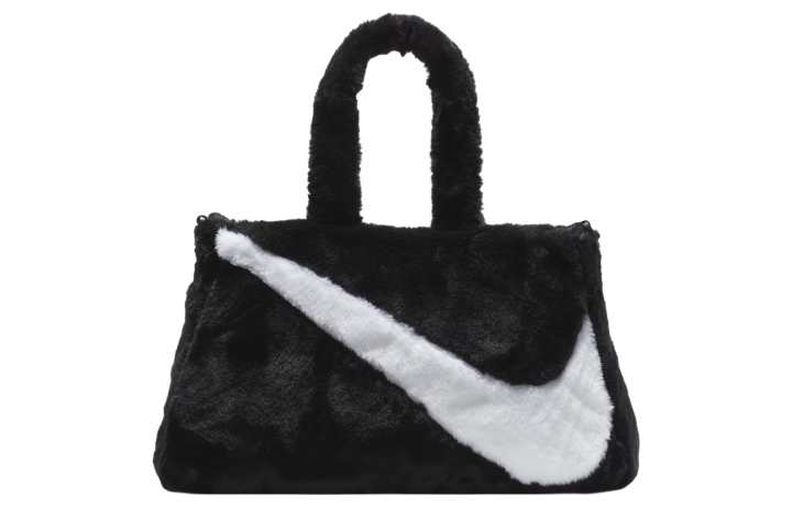 Nike Nike Sportswear Faux Fur 10L Tote Bag Black