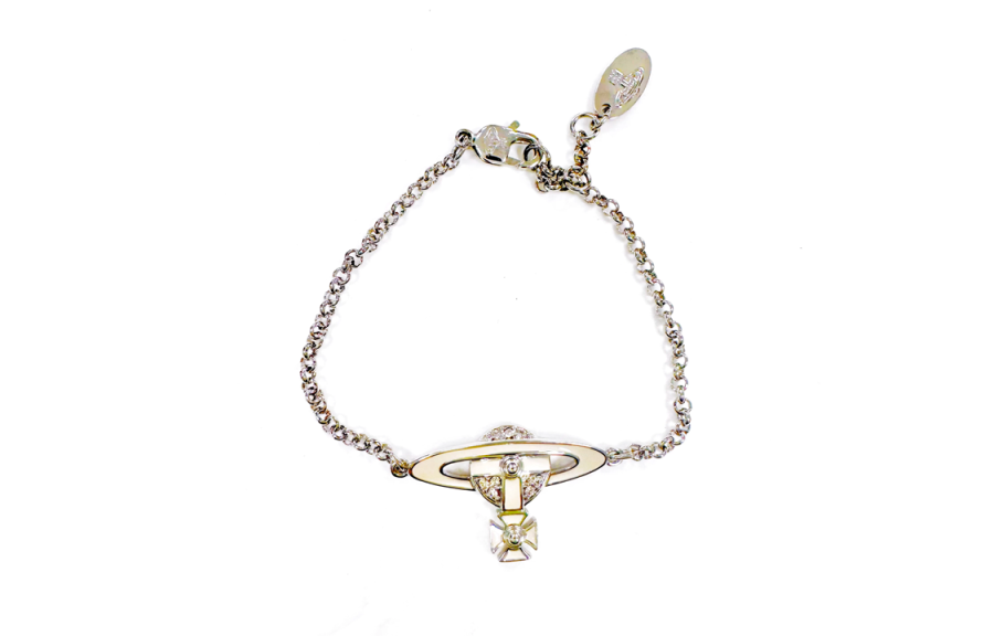 Vivienne Westwood Brass Bracelets Women's Silver/Beige