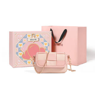 AILUXI Pu Small Square Bag, Crossbody Bag Mini Women's Pink
