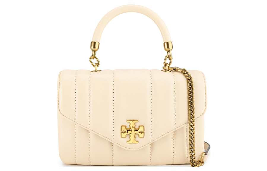 TORY BURCH Kira Leather Shoulder Bag, Crossbody Bag, Handbag Mini Women's Beige