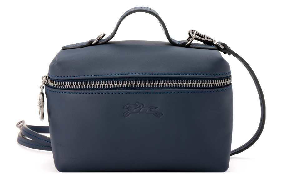 LONGCHAMP Le Pliage Xtra Cow Leather Handbag, Shoulder Bag, Crossbody Bag Mini Women's Marine Blue