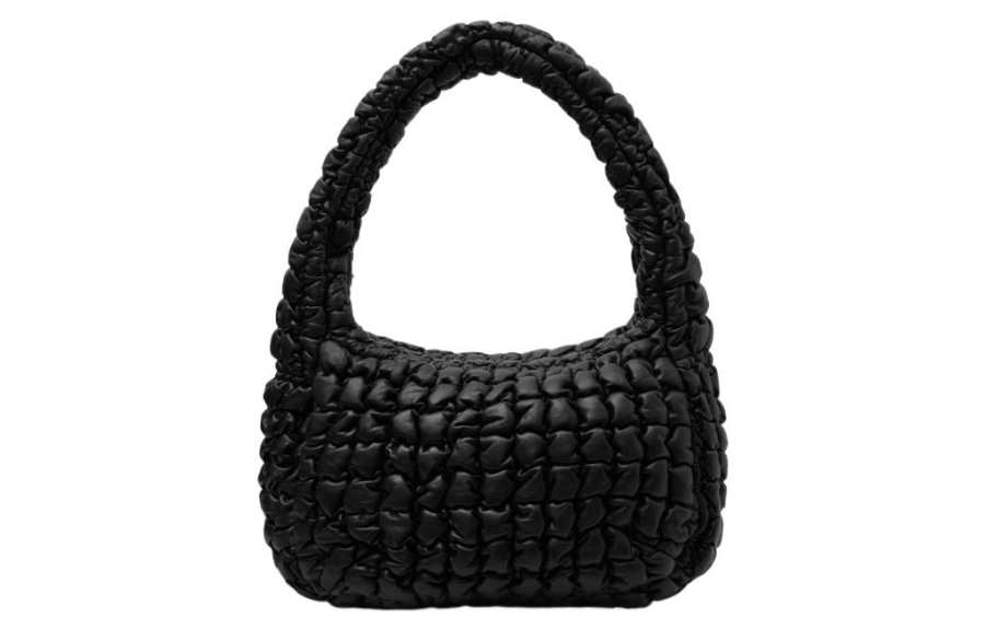 COS Sheepskin Cloud Bag, Portable Crossbody Bag, Shoulder Bag Women's Black
