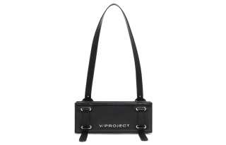 Y/Project Cow Leather Accordion Bag Clutch Shoulder Bag Mini Women's Black
