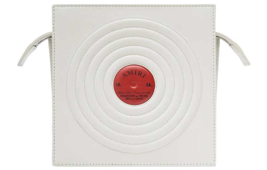 AMIRI Leather Small Square Bag, Handbag, Shoulder Bag, Crossbody Bag Small Women's White
