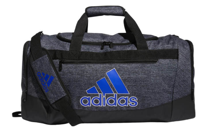 Adidas Adidas Polyester One Shoulder Crossbody Handheld Travel Bag Gym Bag Medium Unisex Black & Blue & Silver