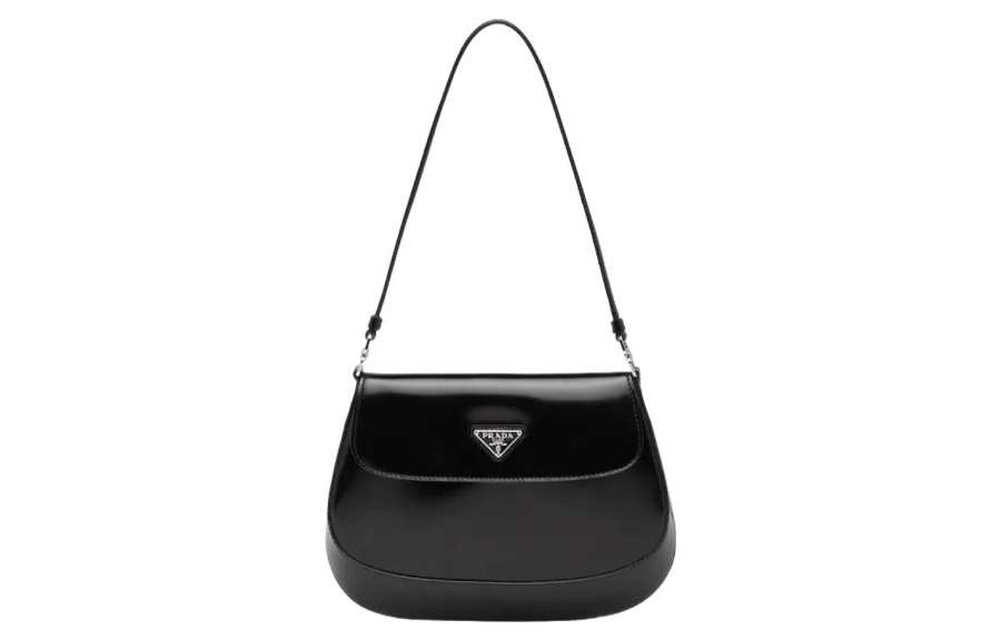 PRADA PRADA Cleo Leather Shoulder Bag Women's Black