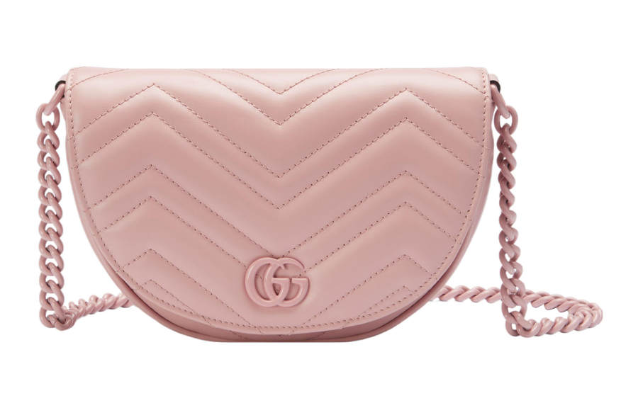 GUCCI Marmont Leather Shoulder Bag, Crossbody Bag Mini Women's Pink