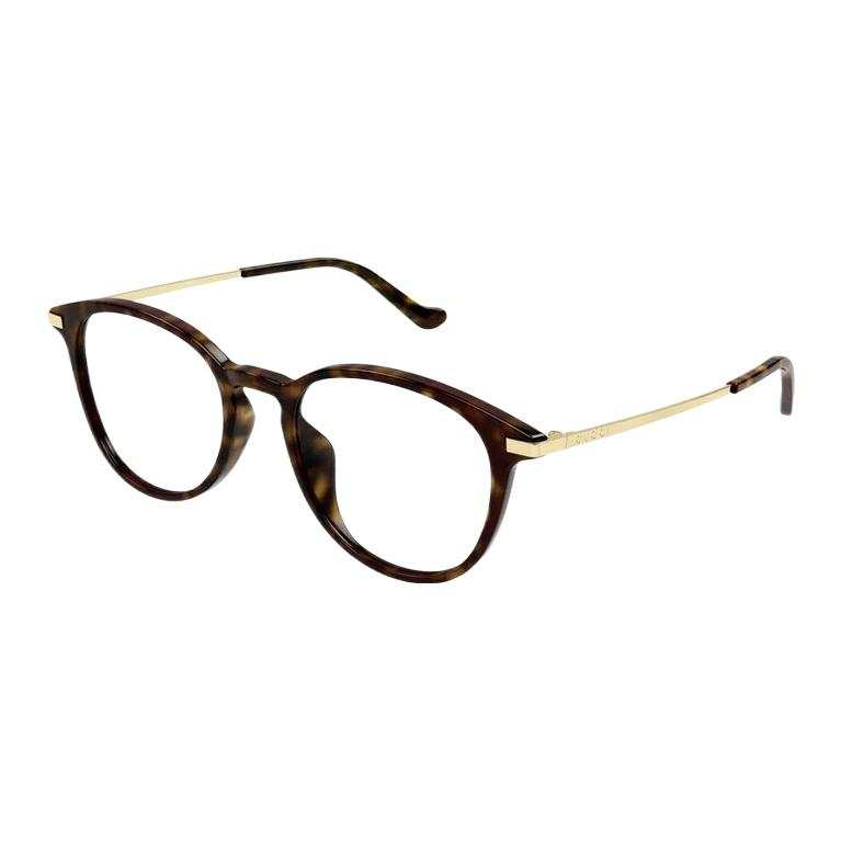 GUCCI GUCCI Round Eyeglass Frames Men's Brown