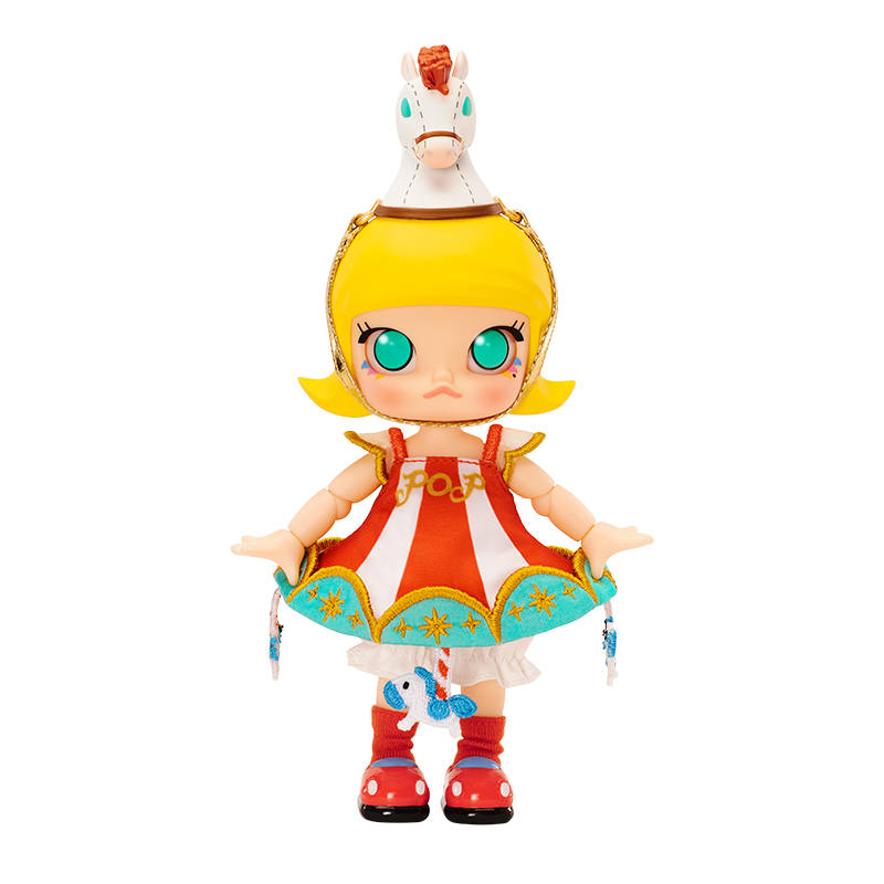 POP MART POP MART Molly Rotatable Wooden Doll Cute Trendy Figures 13cm