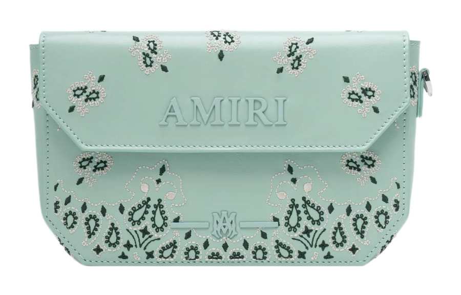 AMIRI Nappa Leather Clutch Regular Men's Frost Green