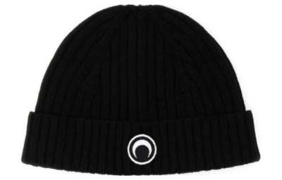Marine Serre Crescent Moon ribbed wool beanie