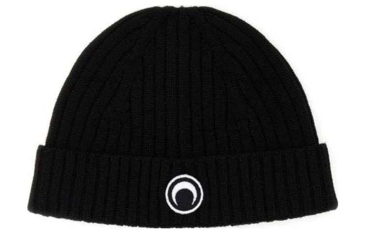Marine Serre Crescent Moon ribbed wool beanie