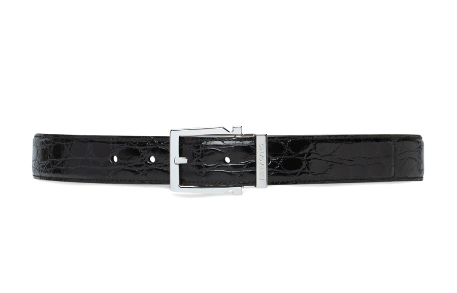 Ferragamo FERRAGAMO Cow Leather Belts Men's Black Width 3cm