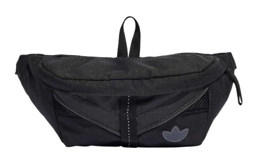 Adidas Originals Trefoil Recycled Polyester Plain Weave Fabric Fanny Pack Regular Men's Black