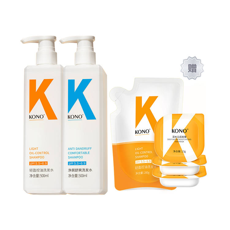 KONO Classic Little K Bottle Shampoos Moisturizing Oil Control Dandruff Treatment 500ml