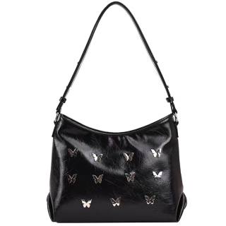 NOMK Pu Underarm Shoulder Bag Women's Black