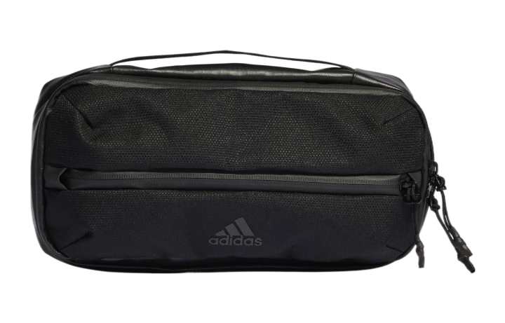 Adidas Adidas Polyester Fanny Pack, Shoulder Bag, Crossbody Bag Regular Unisex Black & Gray & Reflective Silver