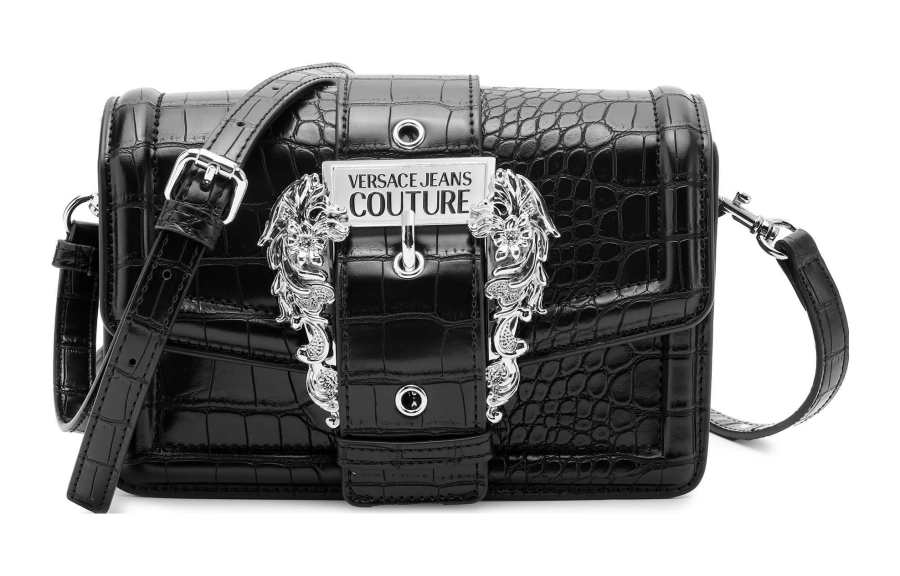 VERSACE JEANS COUTURE Polyurethane Handbag, Crossbody Bag, Shoulder Bag Women's Black