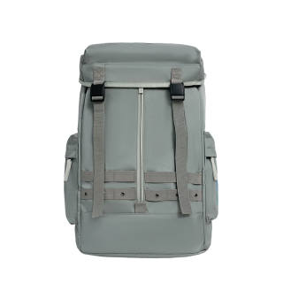 DELIXIONG Oxford Backpack Regular Unisex Light Gray/Dark Gray/Red/Black