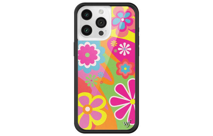 WILDFLOWER Silicone Material Flower Power Phone Cases Compatibility With IPhone 15/14/13 Pro/Max