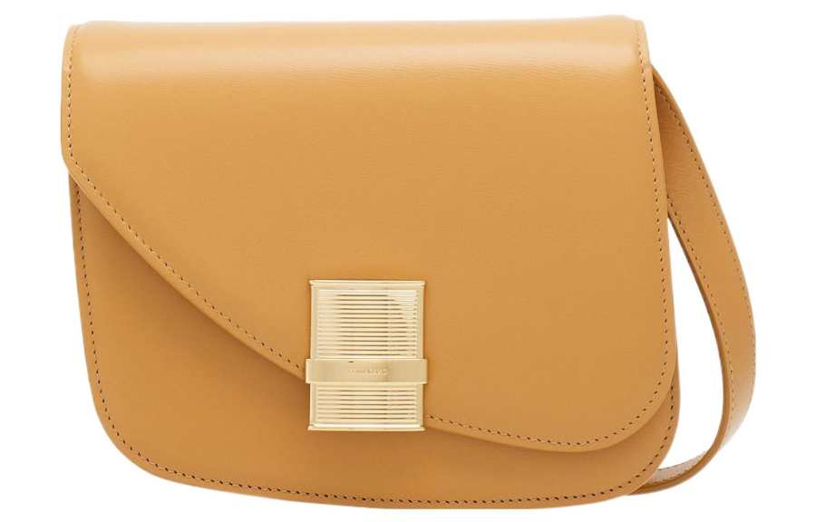 FERRAGAMO Zebra Print Calfskin Shoulder Bag, Crossbody Bag Small Women's Light Camel